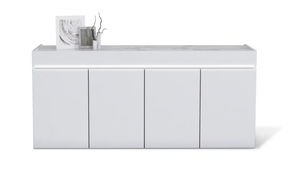 Wohnzimmer „Easy“ I (3 Vitrinen, 1 TV-Möbel, 1 Kommode + 1 Esstisch) – Bild 6