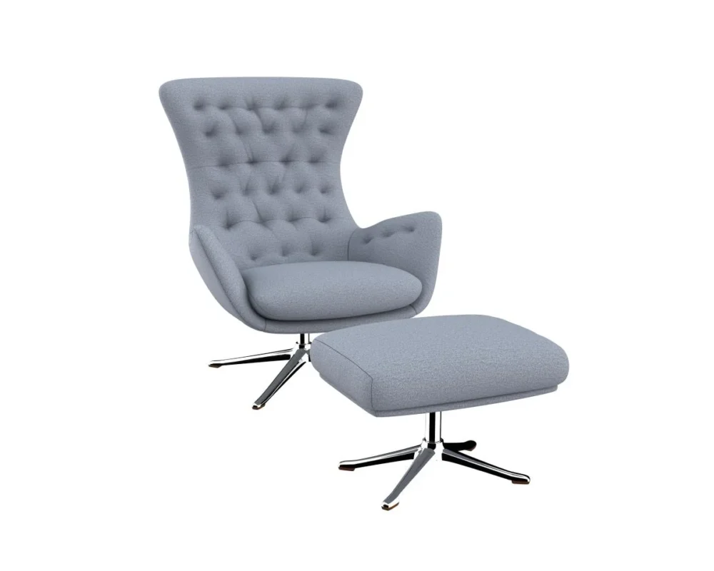 sini Designsessel mit silbernen Beinen – Bild 14