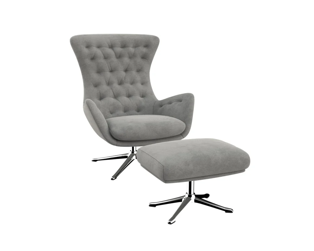 sini Designsessel mit silbernen Beinen – Bild 9