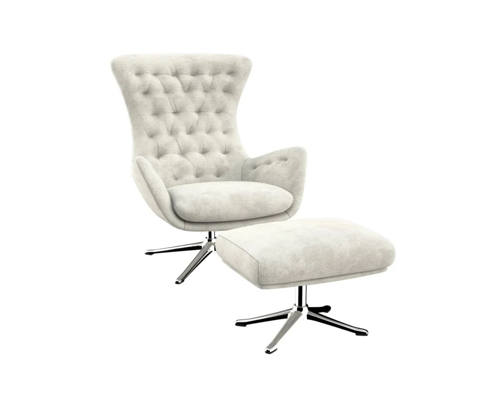 sini Designsessel mit silbernen Beinen – Bild 20