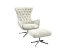 sini Designsessel mit silbernen Beinen