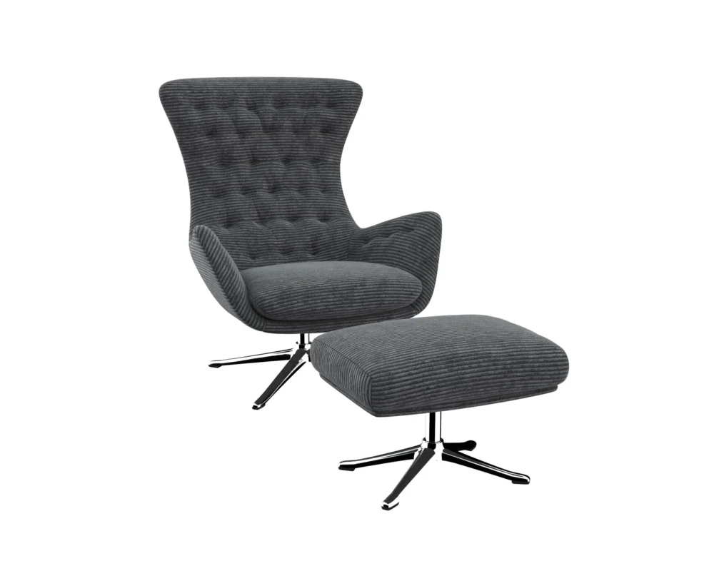 sini Designsessel mit silbernen Beinen – Bild 12