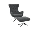 sini Designsessel mit silbernen Beinen
