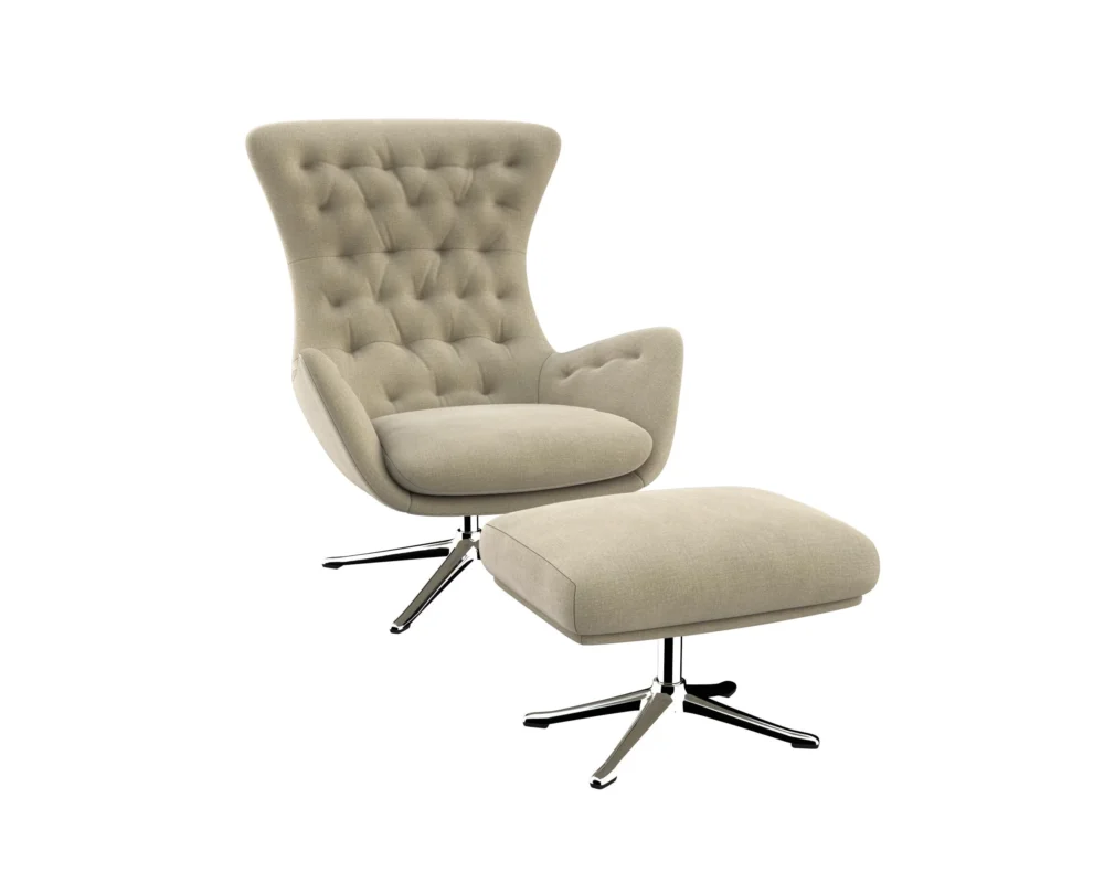 sini Designsessel mit silbernen Beinen – Bild 23