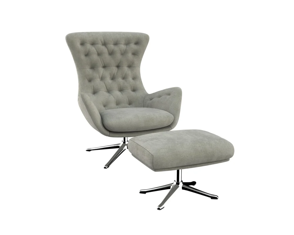 sini Designsessel mit silbernen Beinen – Bild 10