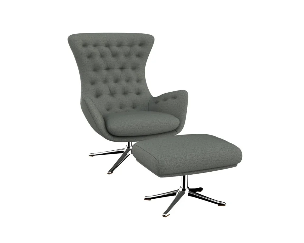 sini Designsessel mit silbernen Beinen – Bild 11
