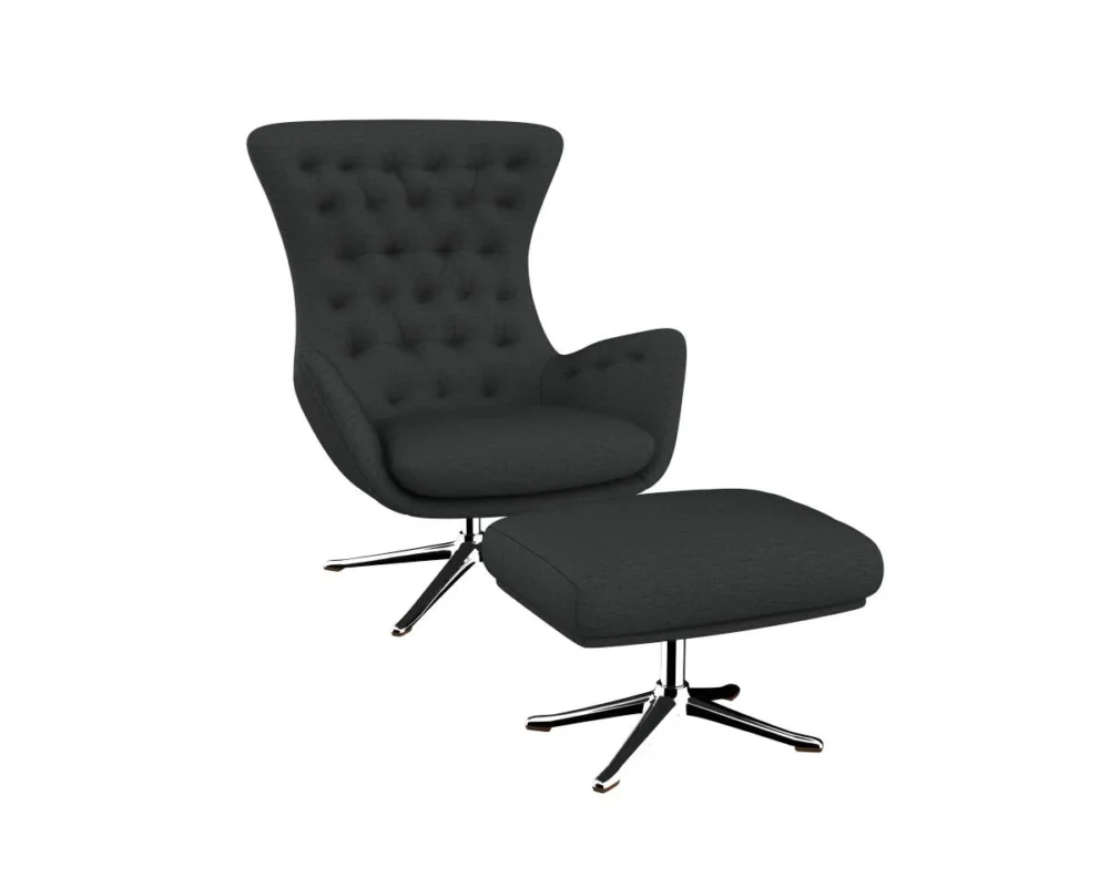 sini Designsessel mit silbernen Beinen – Bild 5