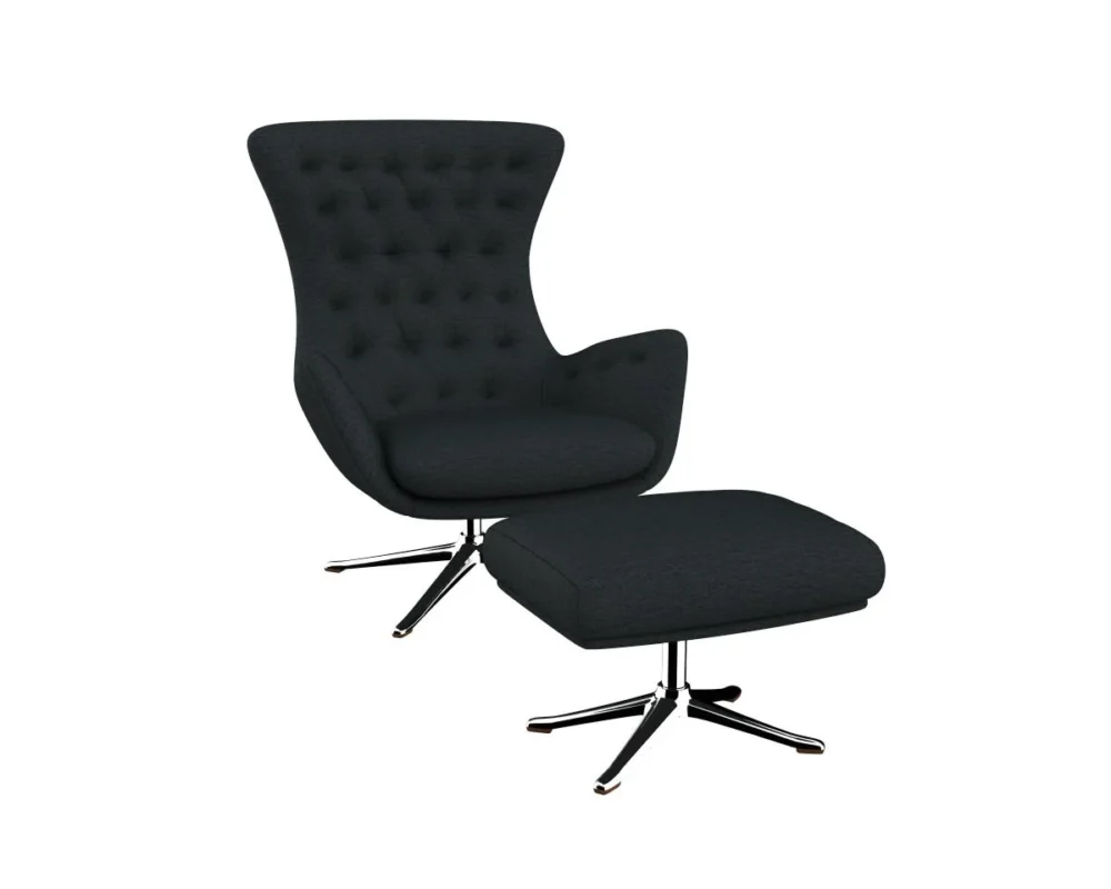 sini Designsessel mit silbernen Beinen – Bild 6