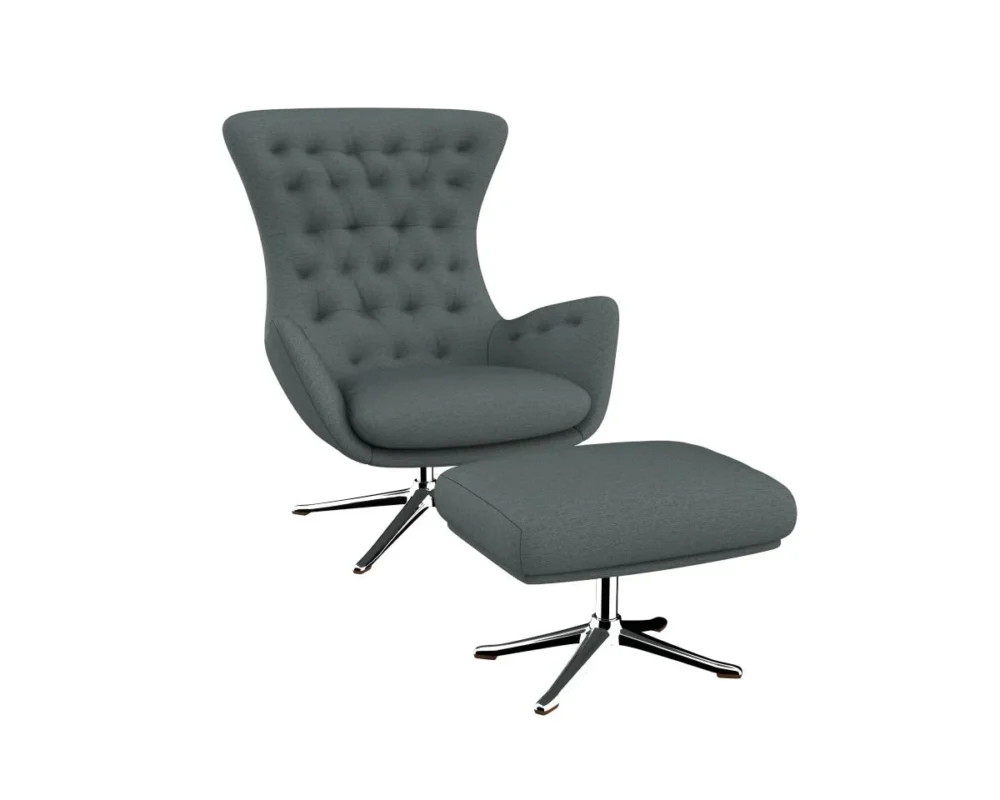 sini Designsessel mit silbernen Beinen – Bild 4
