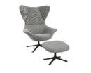Flexlux stilo Designsessel mit schwarzen Beinen