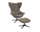 Flexlux stilo Designsessel mit schwarzen Beinen