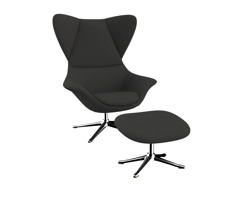 Flexlux stilo Designsessel mit silbernen Beinen – Bild 30