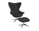 Flexlux stilo Designsessel mit silbernen Beinen