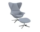 Flexlux stilo Designsessel mit silbernen Beinen
