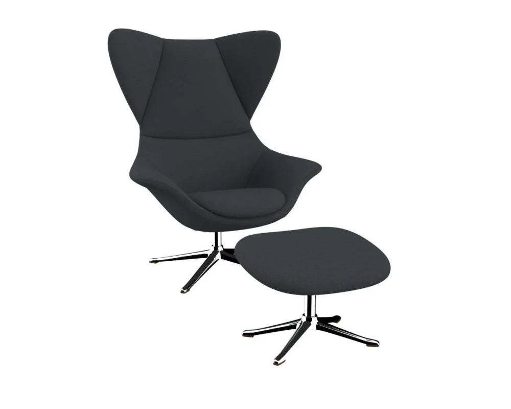 Flexlux stilo Designsessel mit silbernen Beinen – Bild 3
