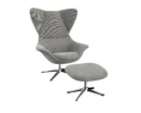 Flexlux stilo Designsessel mit silbernen Beinen