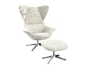Flexlux stilo Designsessel mit silbernen Beinen