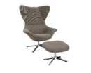 Flexlux stilo Designsessel mit silbernen Beinen