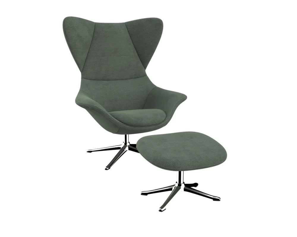 Flexlux stilo Designsessel mit silbernen Beinen – Bild 33