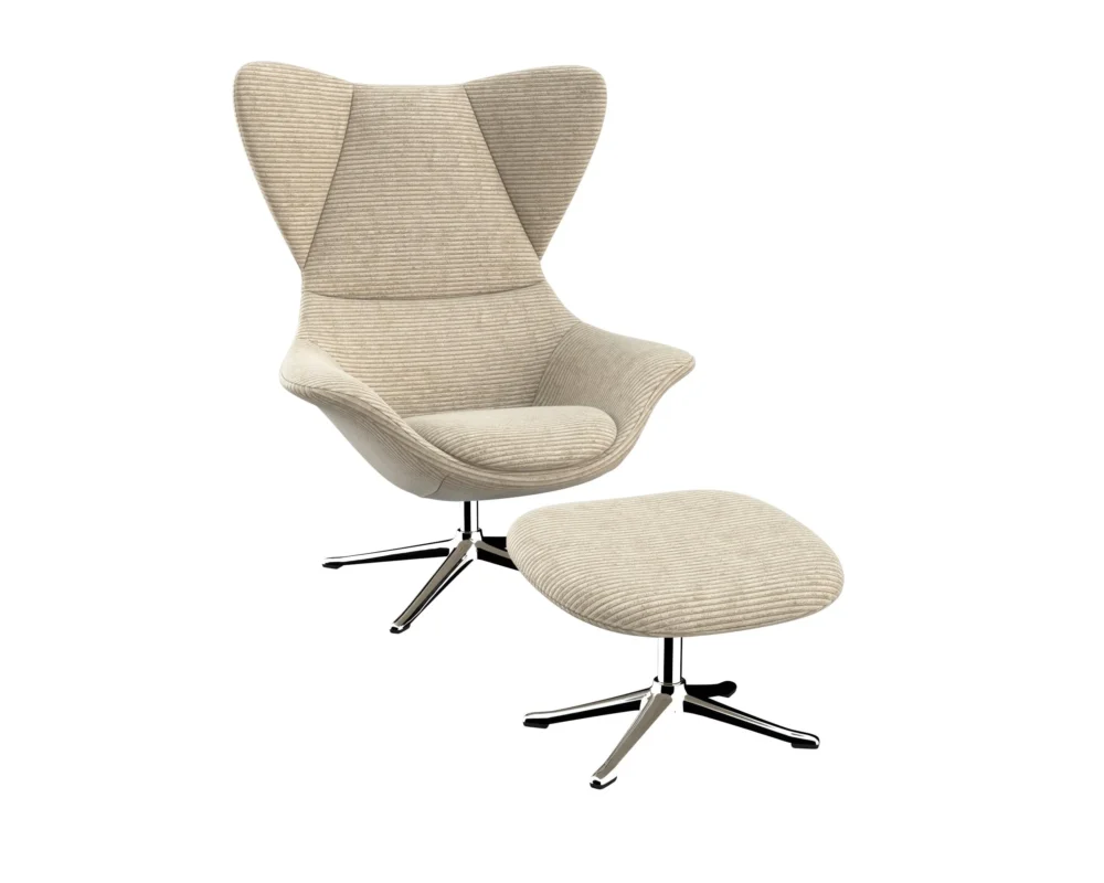 Flexlux stilo Designsessel mit silbernen Beinen – Bild 7