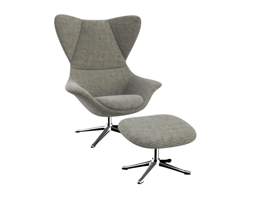 Flexlux stilo Designsessel mit silbernen Beinen – Bild 36