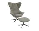 Flexlux stilo Designsessel mit silbernen Beinen