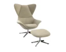 Flexlux stilo Designsessel mit silbernen Beinen