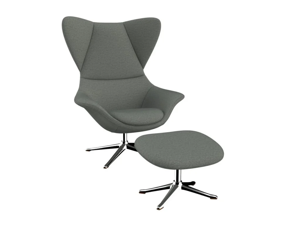 Flexlux stilo Designsessel mit silbernen Beinen – Bild 11