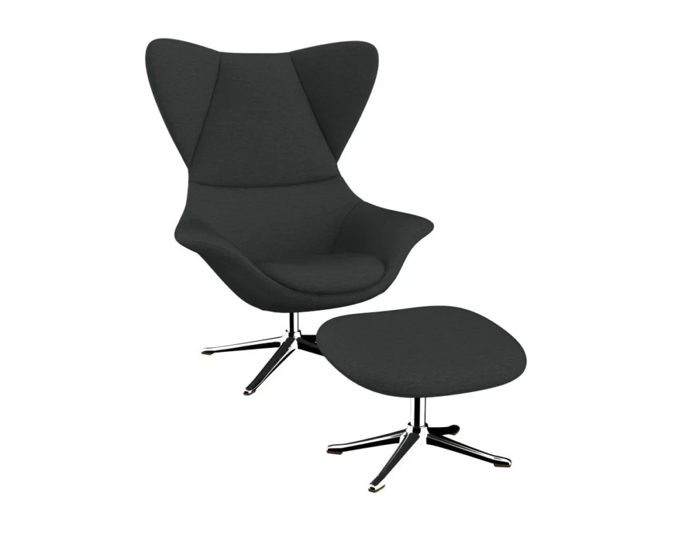 Flexlux stilo Designsessel mit silbernen Beinen – Bild 5