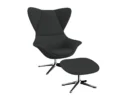 Flexlux stilo Designsessel mit silbernen Beinen