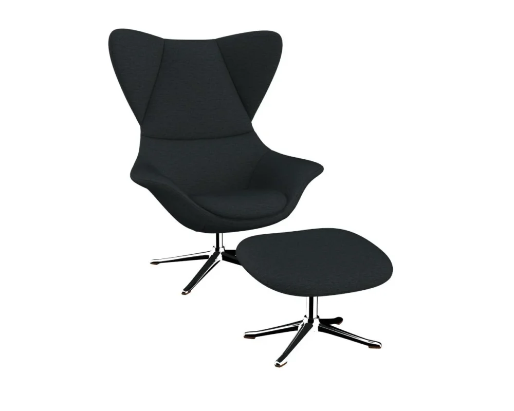 Flexlux stilo Designsessel mit silbernen Beinen – Bild 6