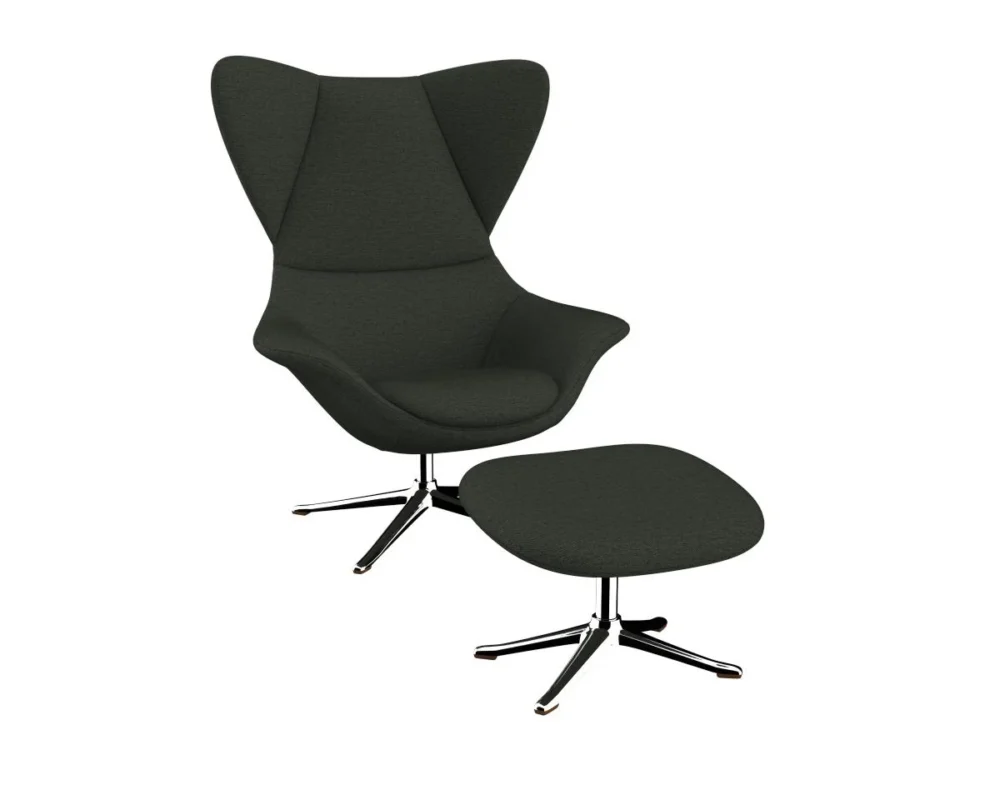 Flexlux stilo Designsessel mit silbernen Beinen – Bild 8