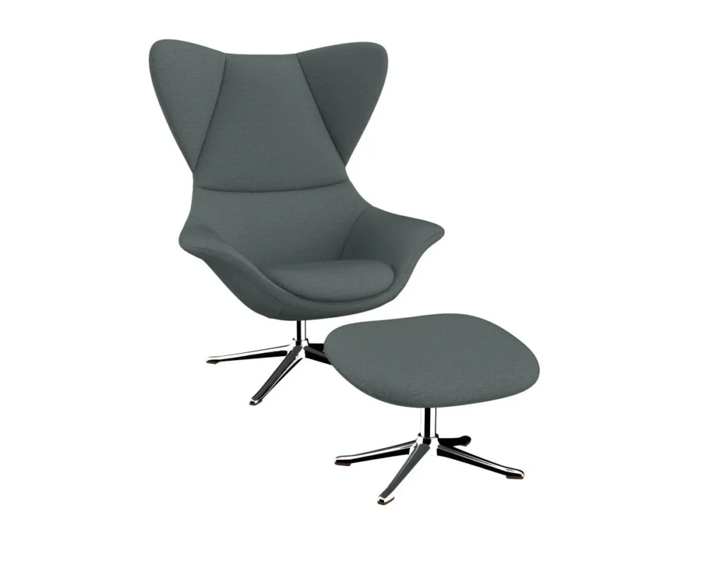 Flexlux stilo Designsessel mit silbernen Beinen – Bild 4