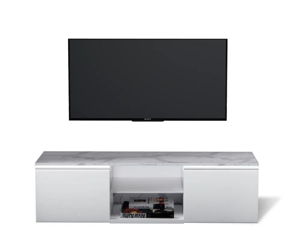 Wohnzimmer „Easy“ I (3 Vitrinen, 1 TV-Möbel, 1 Kommode + 1 Esstisch) – Bild 2