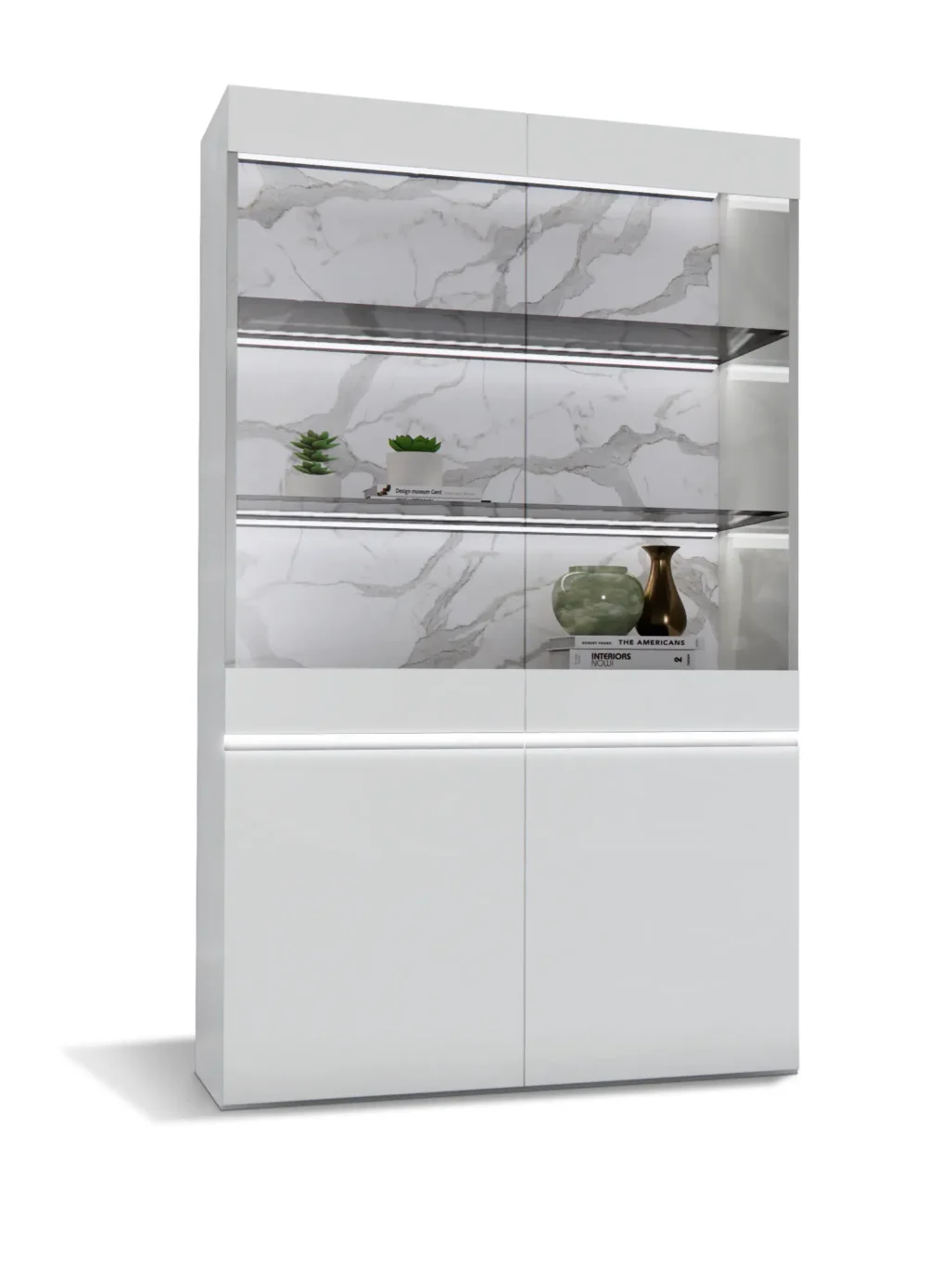 Wohnzimmer „Easy“ I (3 Vitrinen, 1 TV-Möbel, 1 Kommode + 1 Esstisch) – Bild 4